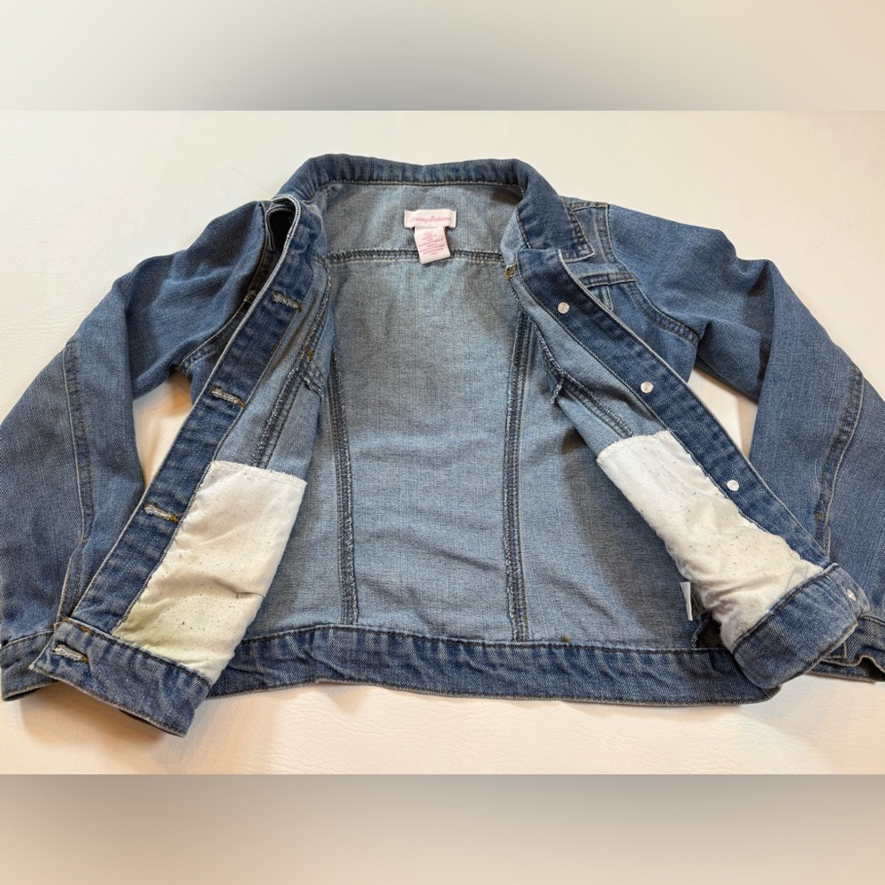 Tommy Bahama Blue Denim Kids Jacket Girls Size 10 (bin P) - Picture 7 of 7